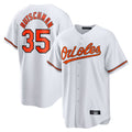 B.Orioles #35 Adley Rutschman Player White Home Game Edoa Stitched Jerseys