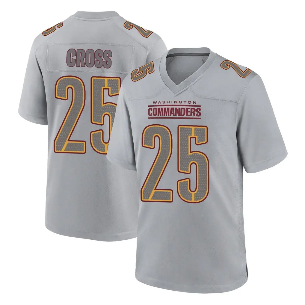 W.Commanders #25 Nick Cross Player Gray Atmosphere Fashion Home Game Edoa Stitched Jerseys
