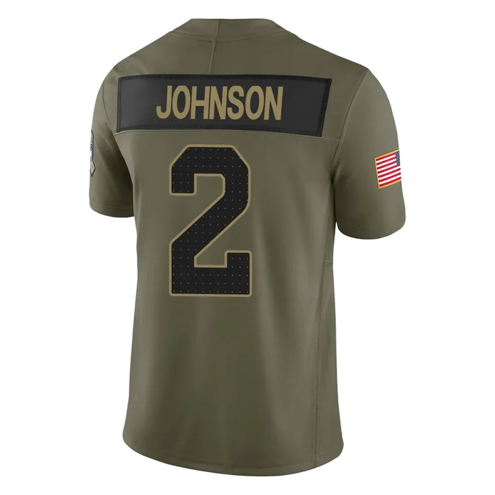 A.Cardinals #2 Will Johnson Player Olive Salute To Service Limited Home Game Edoa Stitched Jerseys