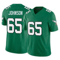 P.Eagles #65 Lane Johnson Player Green Kelly Alternate Vapor F.U.S.E. Home Game Edoa Stitched Jerseys