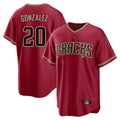 A.Diamondbacks #20 Luis Gonzalez Player Red Home Game Edoa Stitched Jerseys