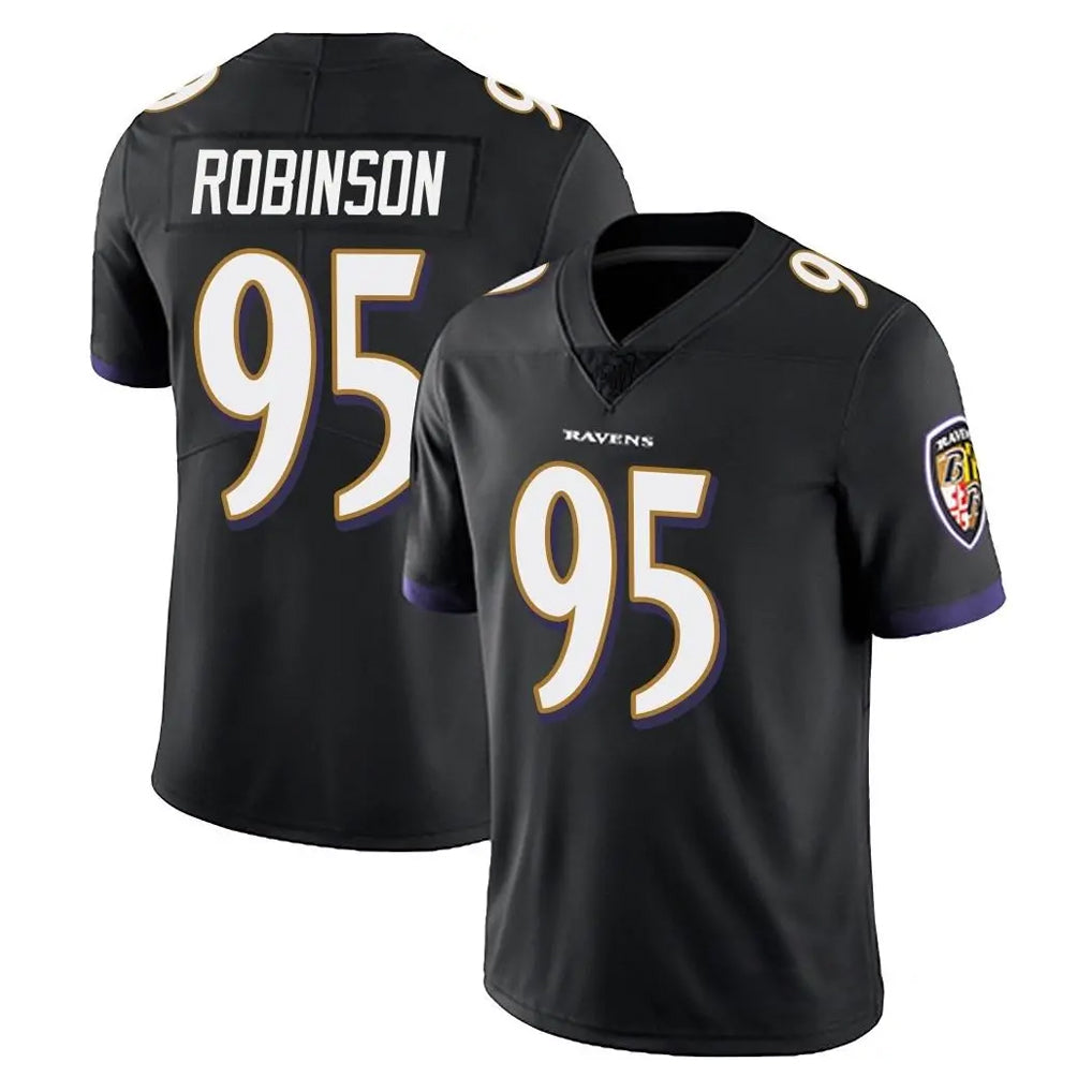 B.Ravens #95 Tavius Robinson Player Black Vapor Untouchable Limited Home Game Edoa Stitched Jerseys