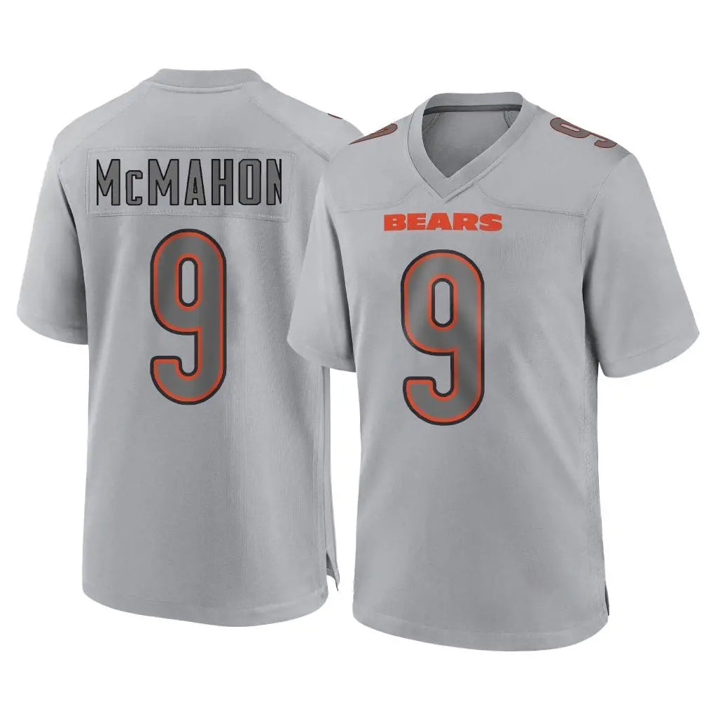 C.Bears #9 Jim McMahon Player Gray Atmosphere Fashion Game Edoa Stitched Jerseys