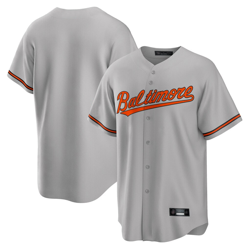 B.Orioles ## Orioles Blank Player Gray Home Game Edoa Stitched Jerseys