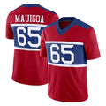 NY.Giants #65 Francis Mauigoa Player Red Century Vapor F.U.S.E. Home Game Edoa Stitched Jerseys