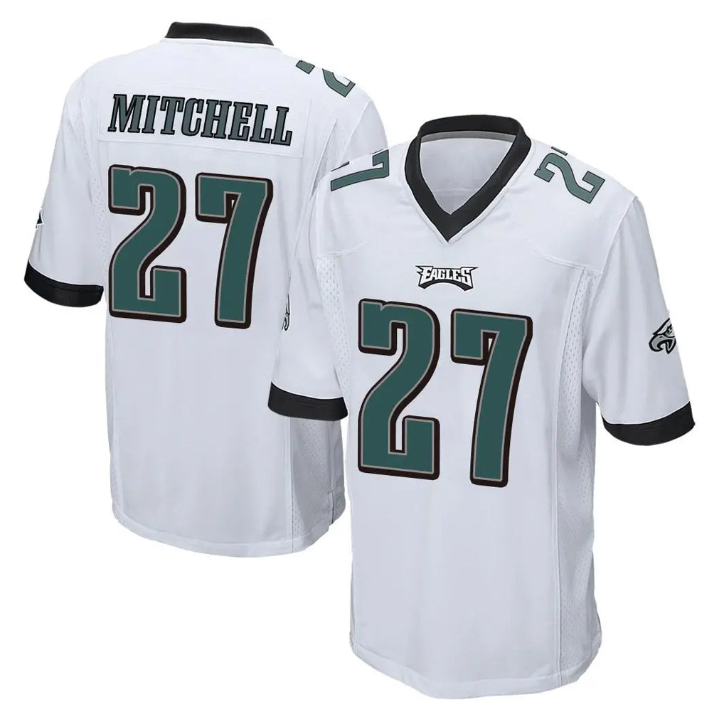 P.Eagles #27 Quinyon Mitchell Player White Home Game Edoa Stitched Jerseys