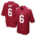 NY.Giants #6 Jaxson Dart Player Red Home Game Edoa Stitched Jerseys