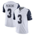 D.Cowboys #3 George Pickens Player White-Navy Limited Color Rush Vapor Untouchable Home Game Edoa Stitched Jerseys