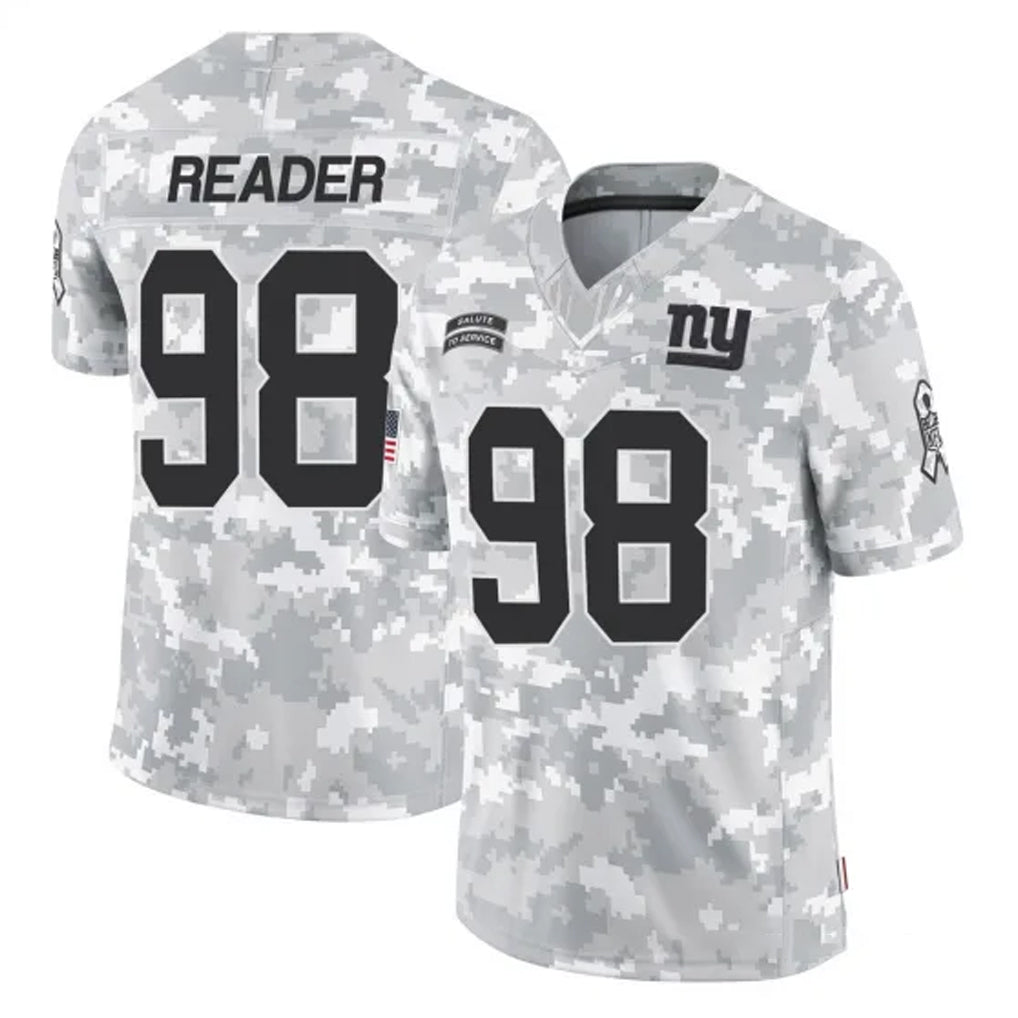 NY.Giants #98 DJ Reader Player Arctic Camo Salute To Service Limited Game Edoa Stitched Jerseys