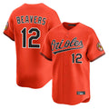 B.Orioles #12 Dylan Beavers Player Orange Limited Home Game Edoa Stitched Jerseys