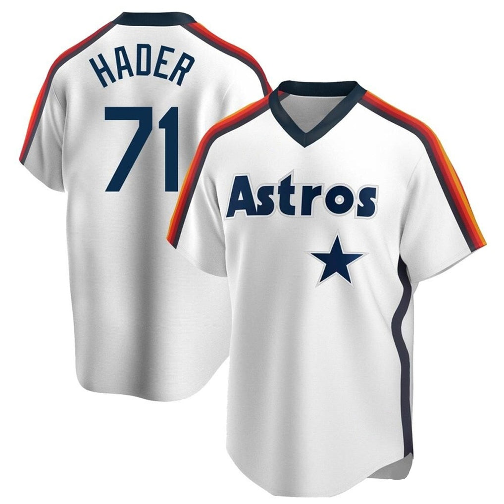 H.Astros #71 Josh Hader Player White Cooperstown Collection T-shirt Edoa Stitched Jerseys
