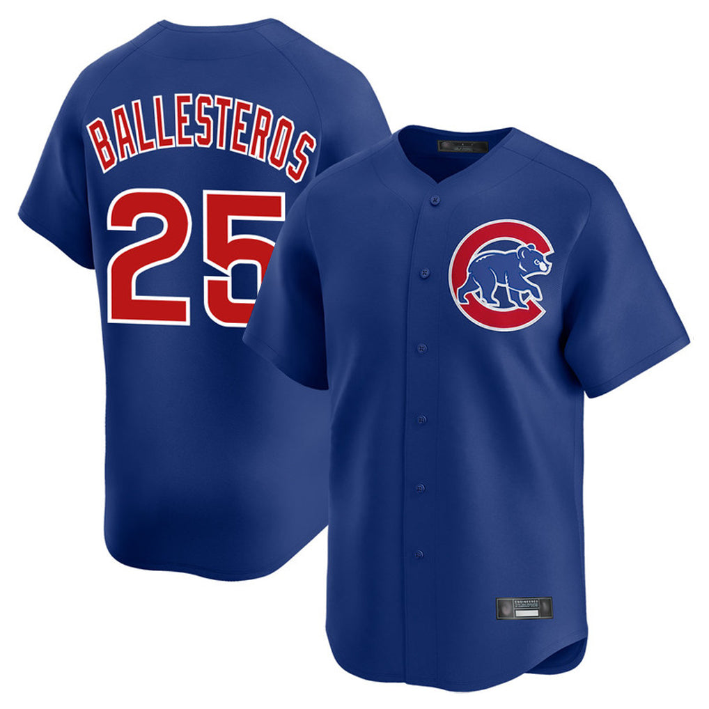 C.Cubs #25 Mois¨¦s Ballesteros Player Royal Limited Home Edoa Stitched Jerseys