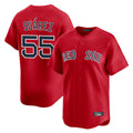 B.Red Sox #55 Ranger Su¨¢rez Player Red Limited Home Game Edoa Stitched Jerseys