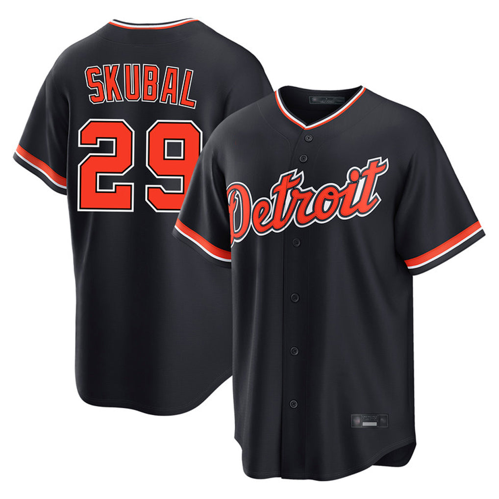 D.Tigers #29 Tarik Skubal Player Navy Home Game Edoa Stitched Jerseys