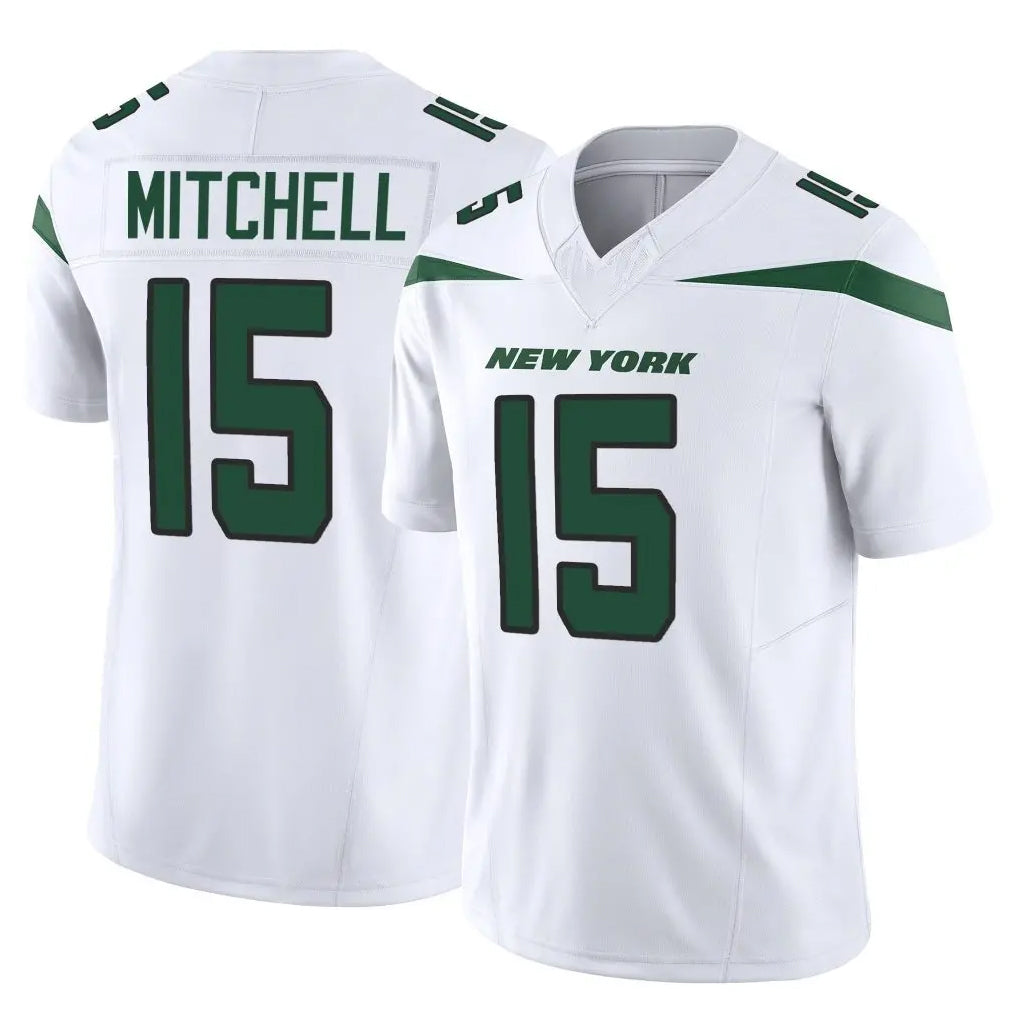NY.Jets #15 Adonai Mitchell Player White Limited Vapor F.U.S.E. Home Game Edoa Stitched Jerseys