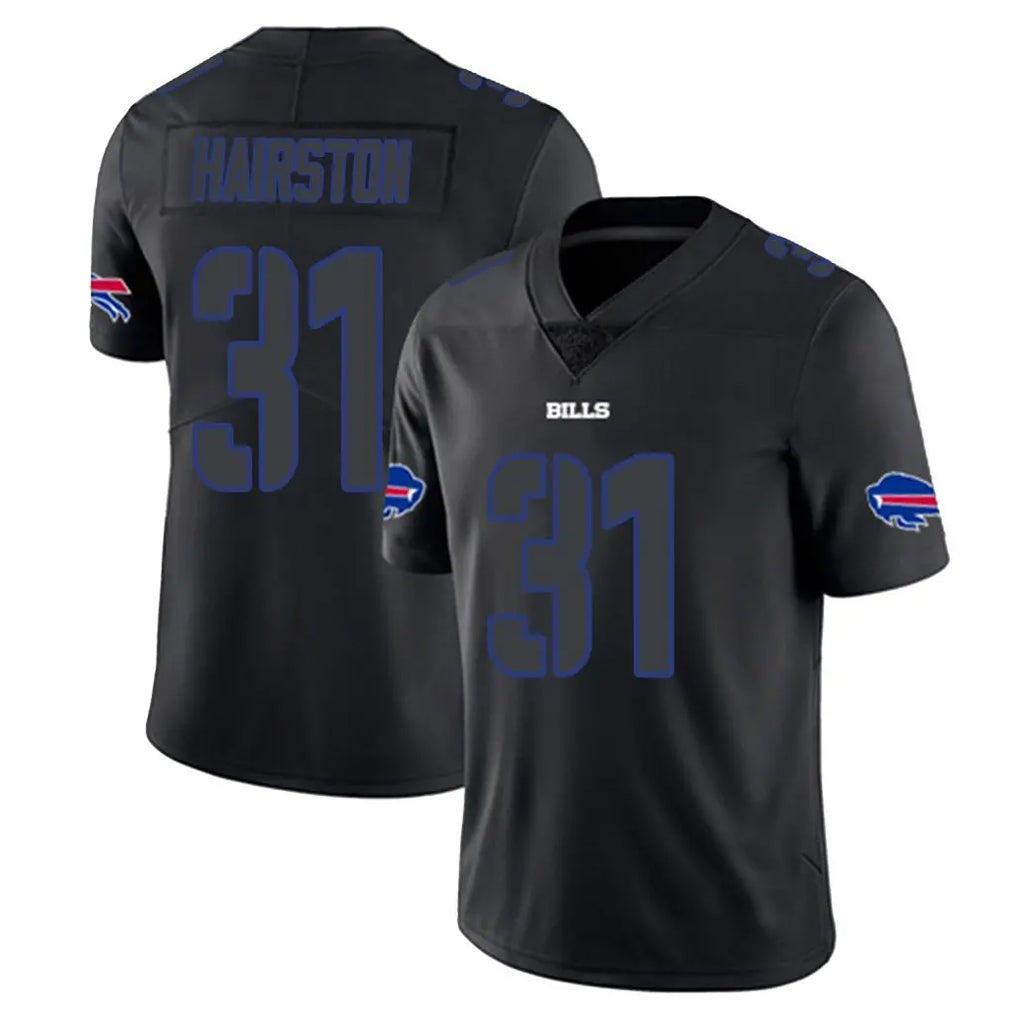 B.Bills #31 Maxwell Hairston Player Black Impact Limited Home Game Edoa Stitched Jerseys