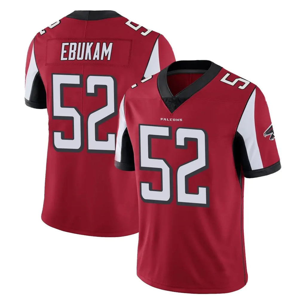 A.Falcons #52 Samson Ebukam Player Red Color Vapor Untouchable Limited Home Game Edoa Stitched Jerseys