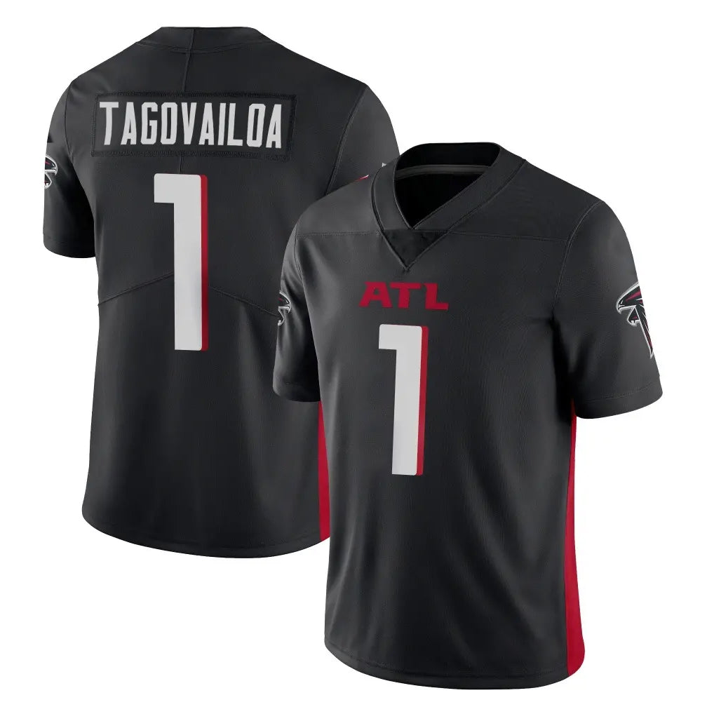 A.Falcons #1 Tua Tagovailoa Player Black Vapor Untouchable Limited Home Game Edoa Stitched Jerseys