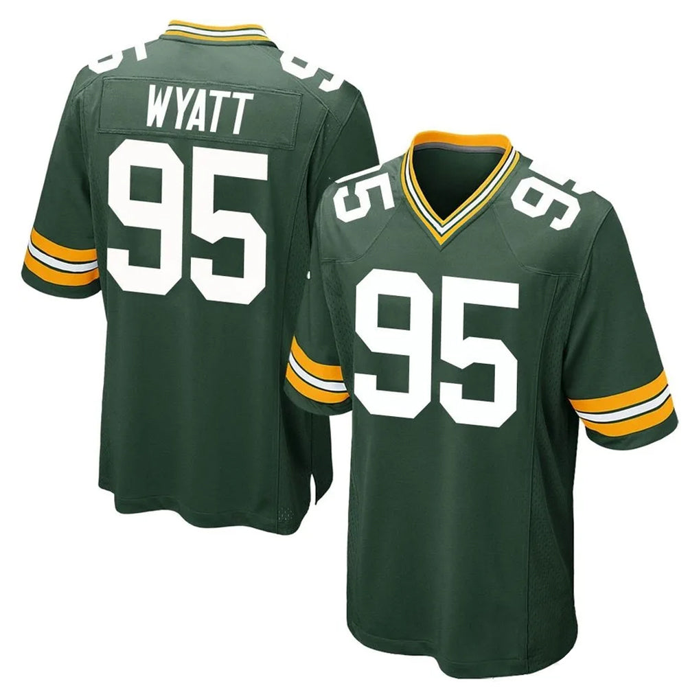 GB.Packers #95 Devonte Wyatt Player Green Home Game Edoa Stitched Jerseys