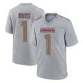 W.Commanders #1 Rachaad White Player Gray Atmosphere Fashion Home Game Edoa Stitched Jerseys