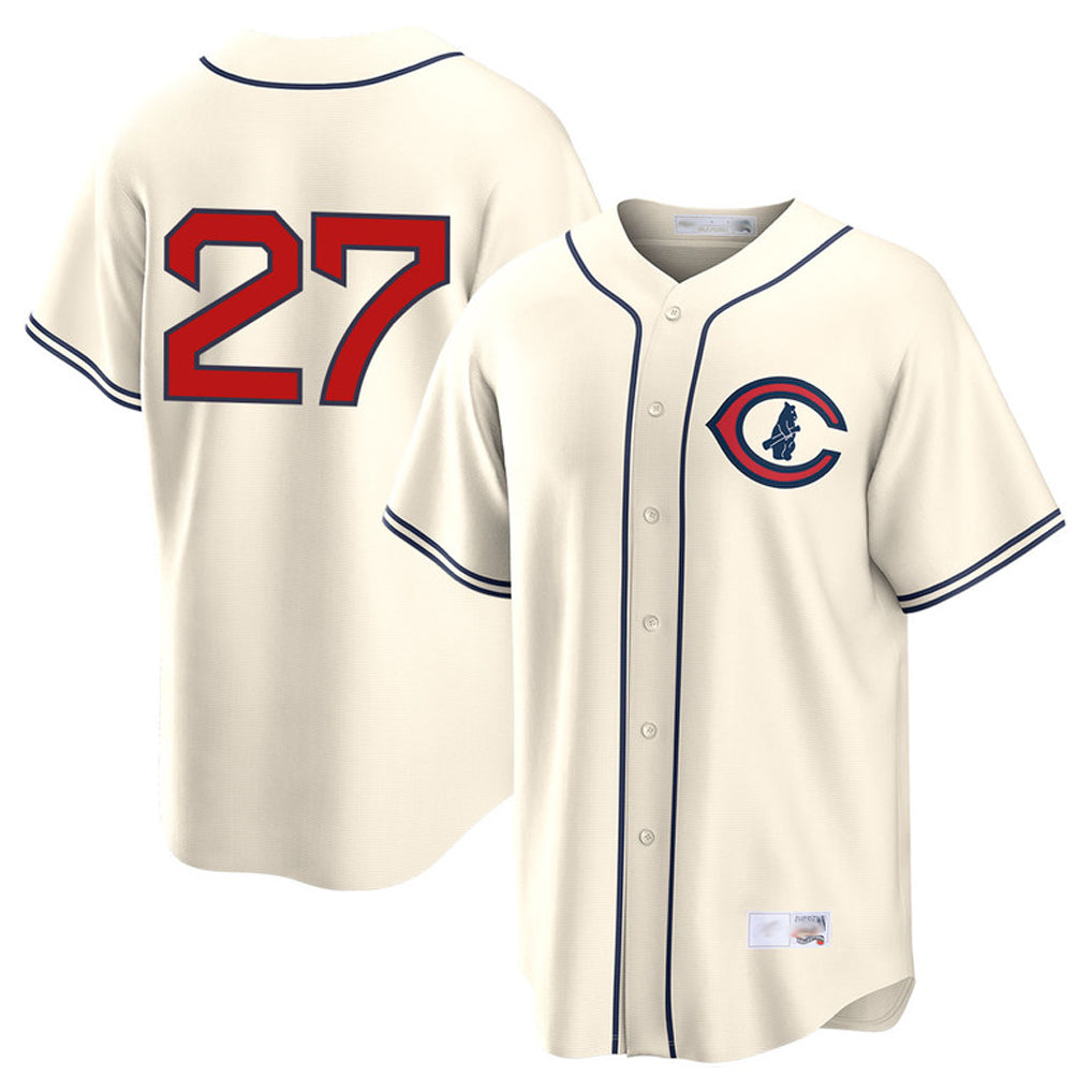 C.Cubs #27 Seiya Suzuki Player Cream Field of Dreams Home Game Edoa Stitched Jerseys