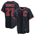 C.Guardians #27 Austin Hedges Player Navy Game Home Edoa Stitched Jerseys