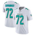 M.Dolphins #72 Jonah Savaiinaea Player White Limited Vapor Untouchable Home Game Edoa Stitched Jerseys