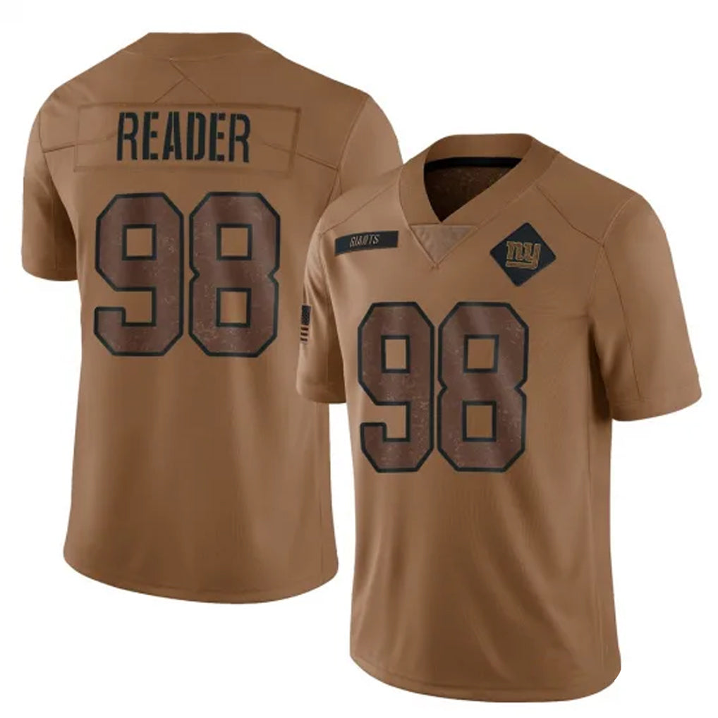 NY.Giants #98 DJ Reader Player Brown Salute To Service Limited Edoa Stitched Jerseys