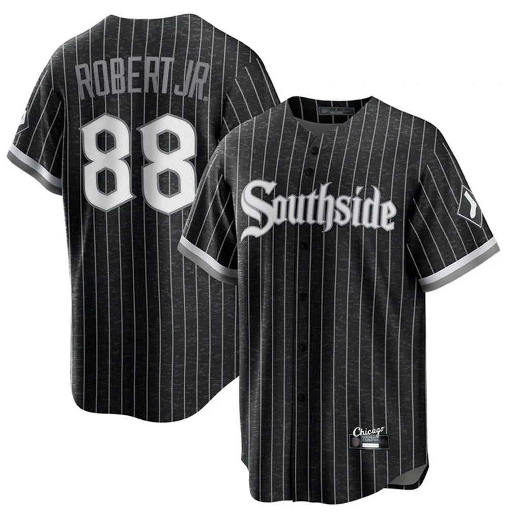 C.White Sox #88 Luis Robert Jr Player Black City Connect Home Game Edoa Stitched Jerseys