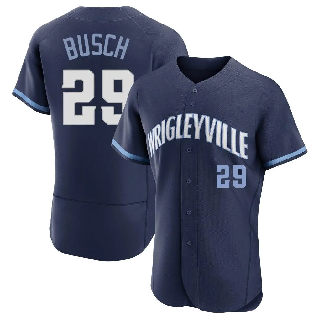C.Cubs #29 Michael Busch Player Navy City Connect Limited Elite Home Edoa Stitched Jerseys