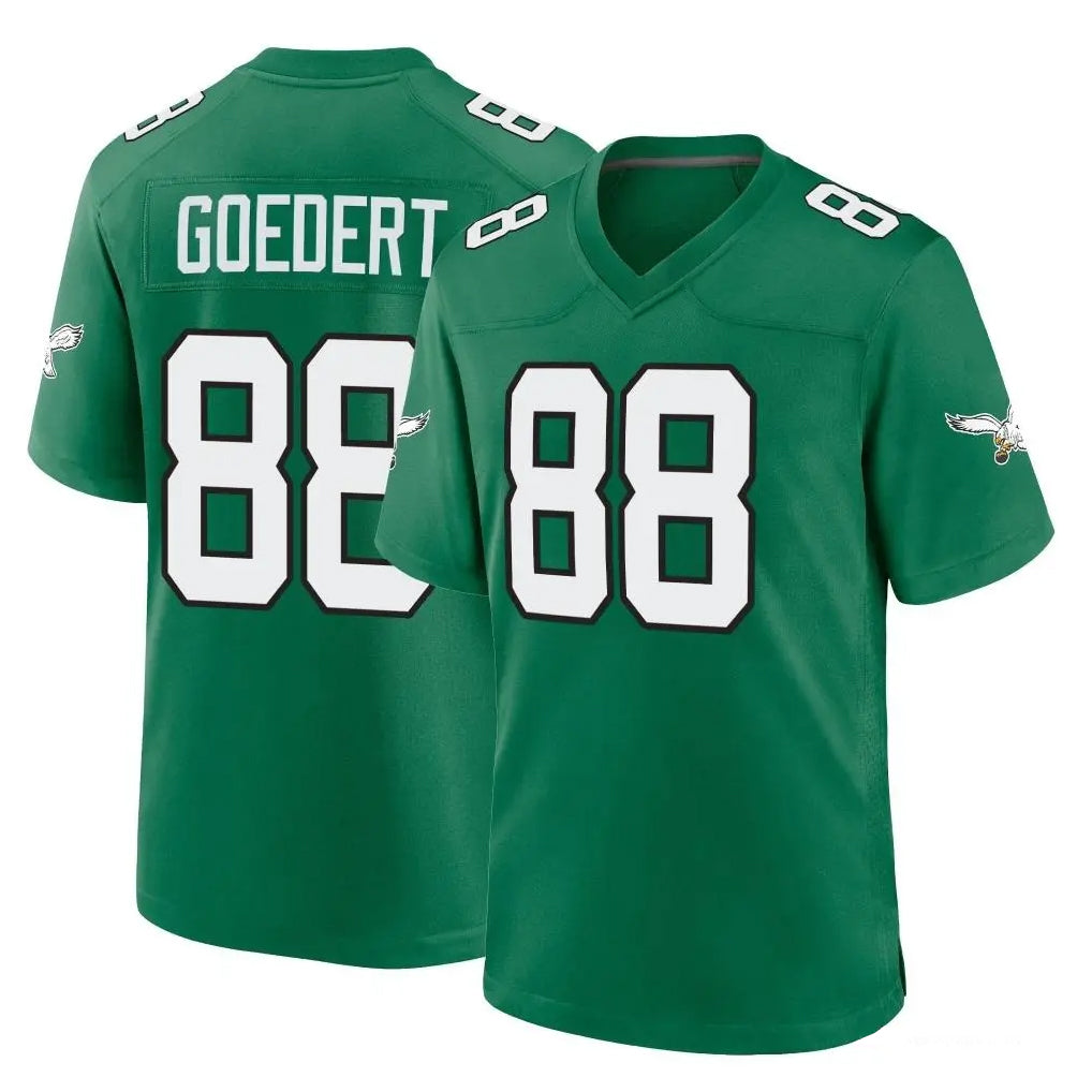 P.Eagles #88 Dallas Goedert Player Green Kelly Alternate Home Game Edoa Stitched Jerseys