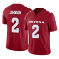 A.Cardinals #2 Will Johnson Player Cardinal Vapor F.U.S.E. Limited Home Game Edoa Stitched Jerseys