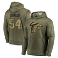 A.Falcons #54 Brandon Dorlus Player Olive Salute to Service Hoodies Edoa Stitched Jerseys