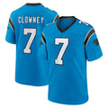 C.Panthers #7 Tre'von Moehrig Player Blue Home Game Edoa Stitched Jerseys