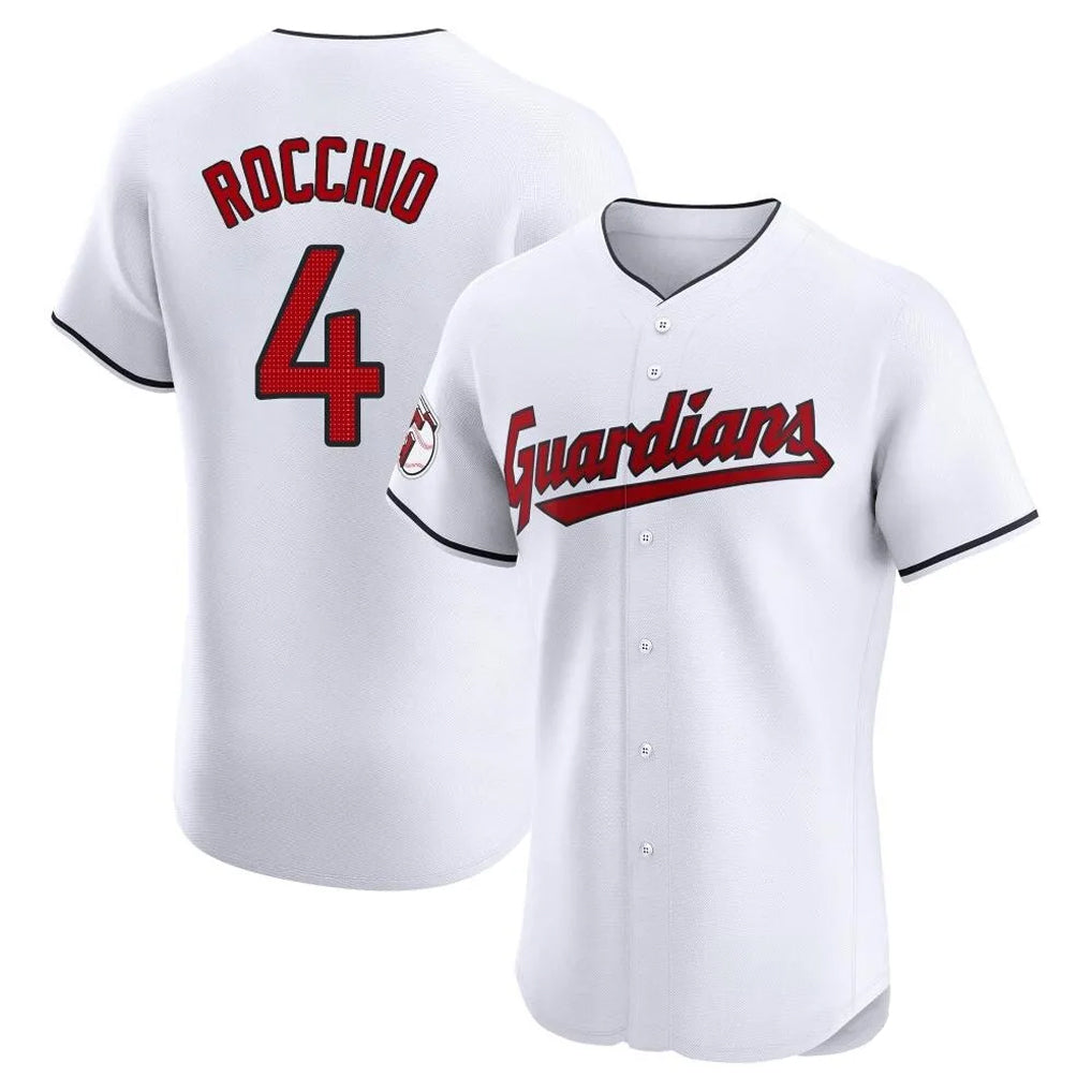 C.Guardians #4 Brayan Rocchio Player White Limited Elite Home Edoa Stitched Jerseys