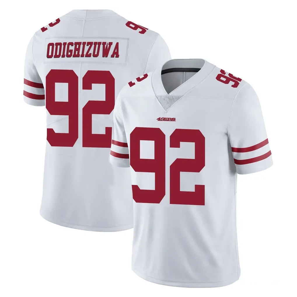 SF.49ers #92 Osa Odighizuwa Player White Limited Vapor Untouchable Home Game Edoa Stitched Jerseys