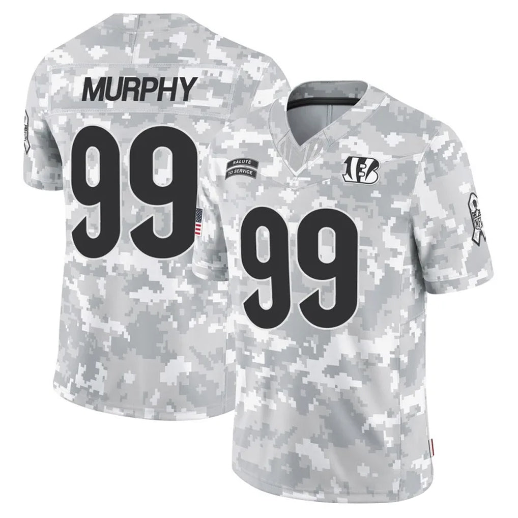 C.Bengals #99 Myles Murphy Player Arctic Camo Salute to Service Limited Edoa Stitched Jerseys