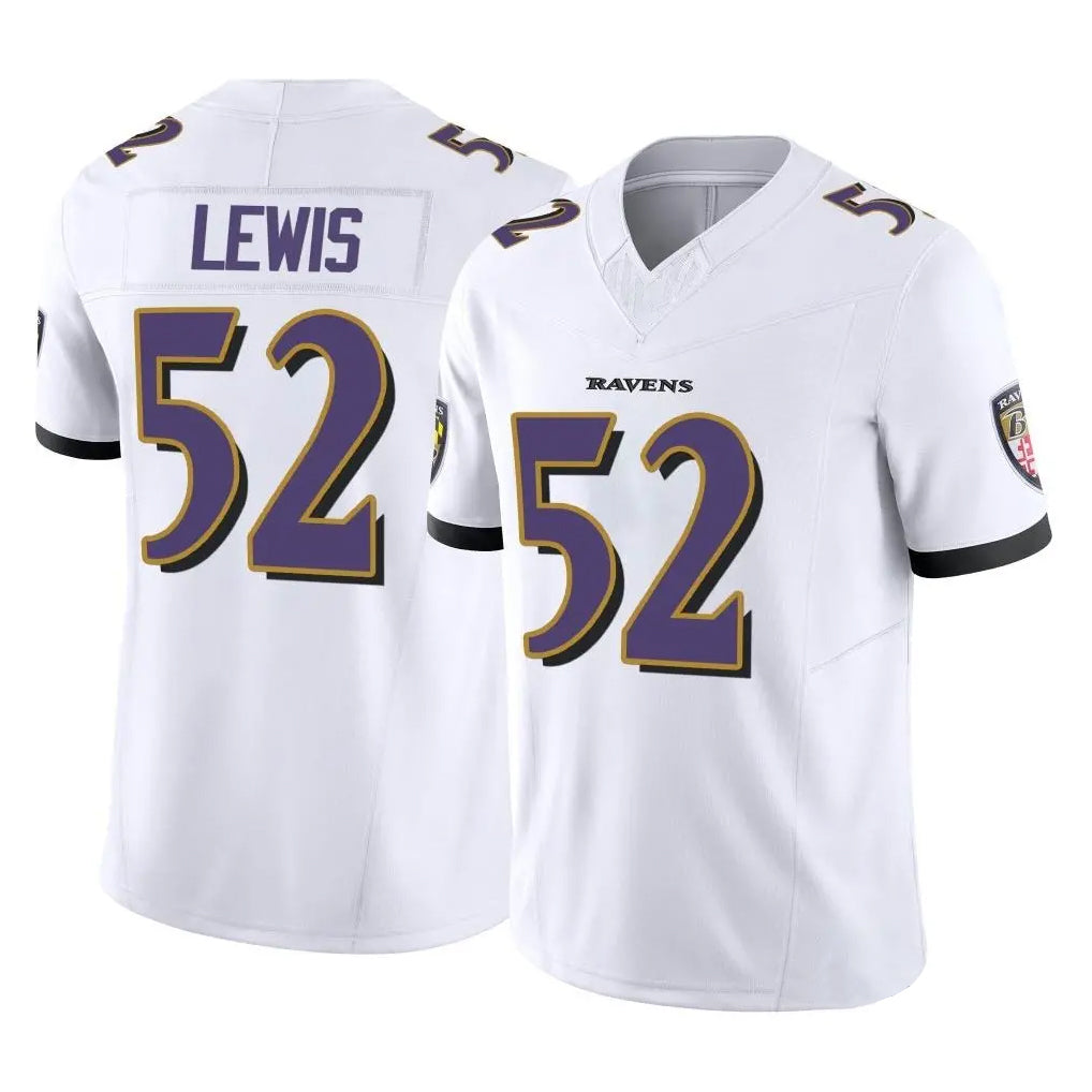 B.Ravens #52 Ray Lewis Player White Vapor F.U.S.E. Limited Game Home Edoa Stitched Jerseys