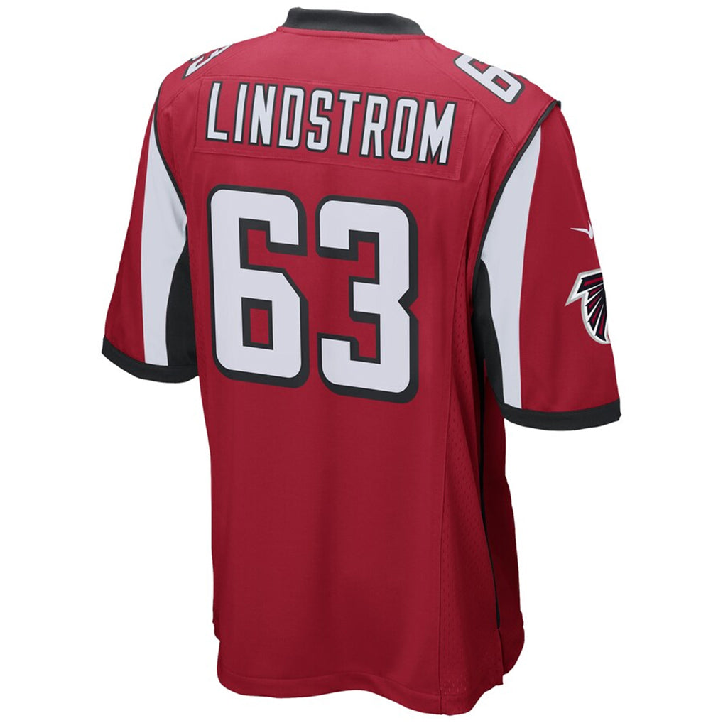 A.Falcons #63 Chris Lindstrom Player Red Replica Game Edoa Stitched Jerseys