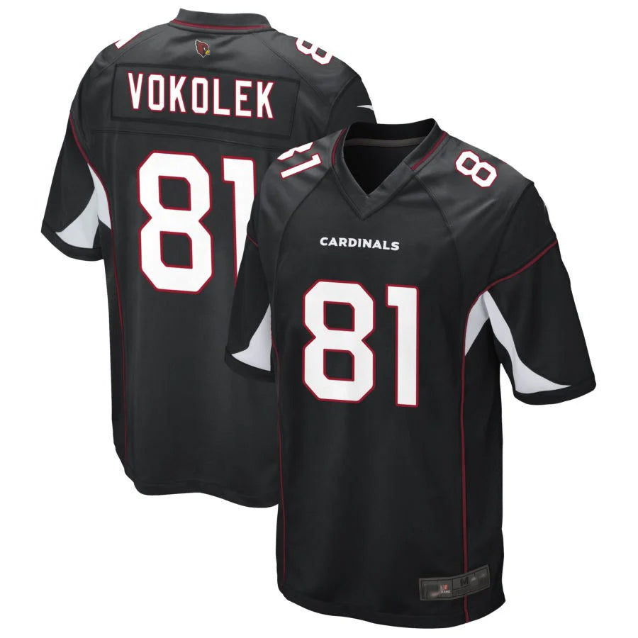A.Cardinals #81 Travis Vokolek Player Black Game Edoa Stitched Jerseys
