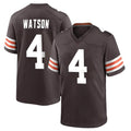 C.Browns #4 Deshaun Watson Player Brown Home Game Edoa Stitched Jerseys