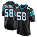 C.Panthers #58 Bobby Okereke Player Black Home Game Edoa Stitched Jerseys