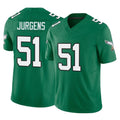 P.Eagles #51 Cam Jurgens Player Green Kelly Alternate Vapor F.U.S.E. Home Game Edoa Stitched Jerseys