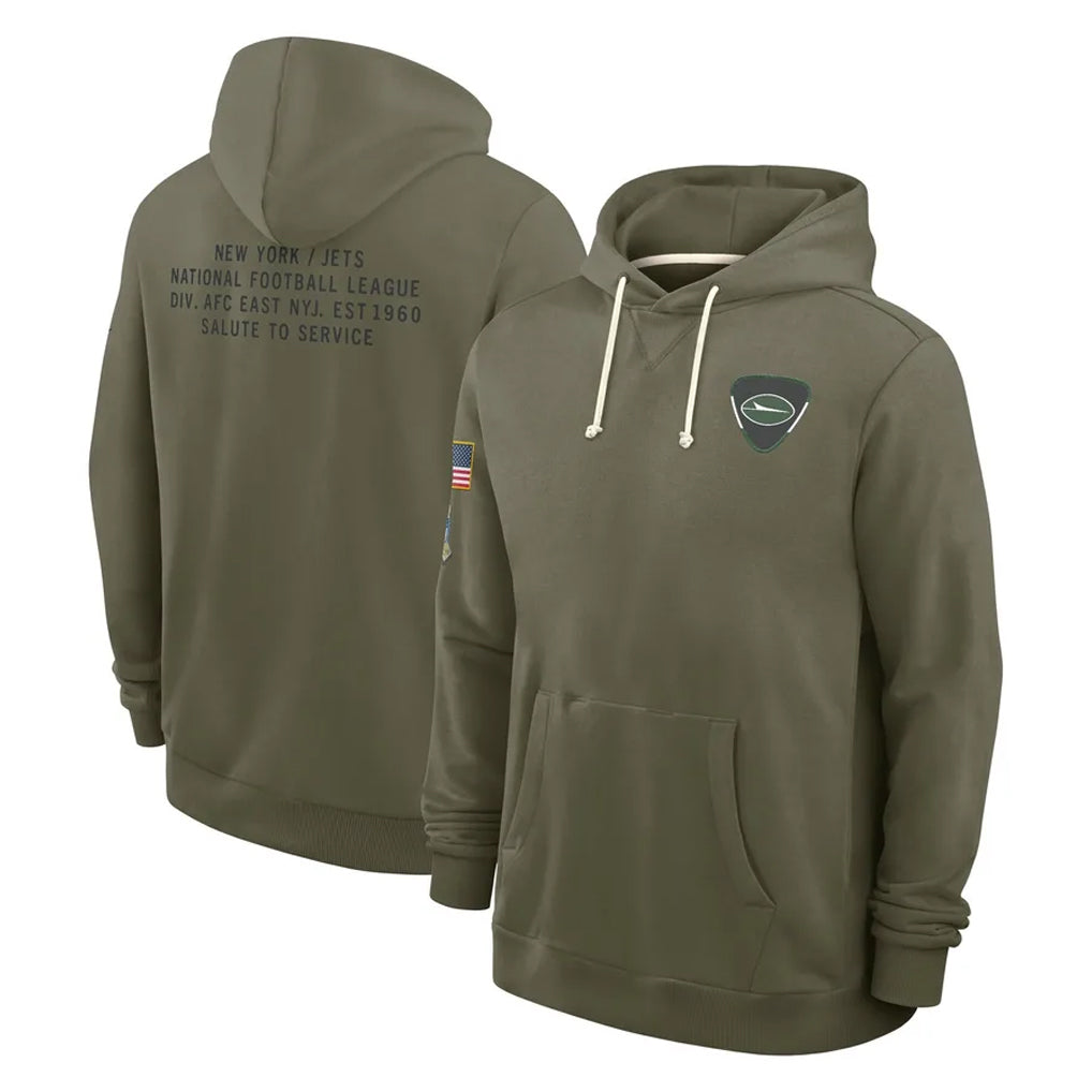 NY.Jets ## Jets Blank Player Olive Salute to Service Pullover Hoodies Limited Edoa Stitched Jerseys