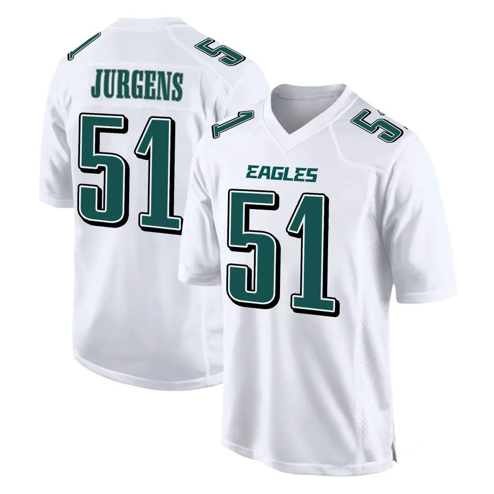 P.Eagles #51 Cam Jurgens Player White Tundra Fashion Home Game Edoa Stitched Jerseys