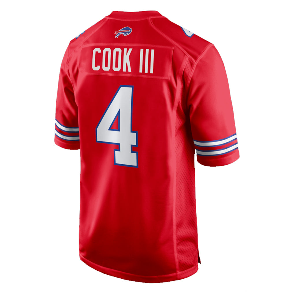 B.Bills #4 James Cook III Player Red Home Game Edoa Stitched Jerseys