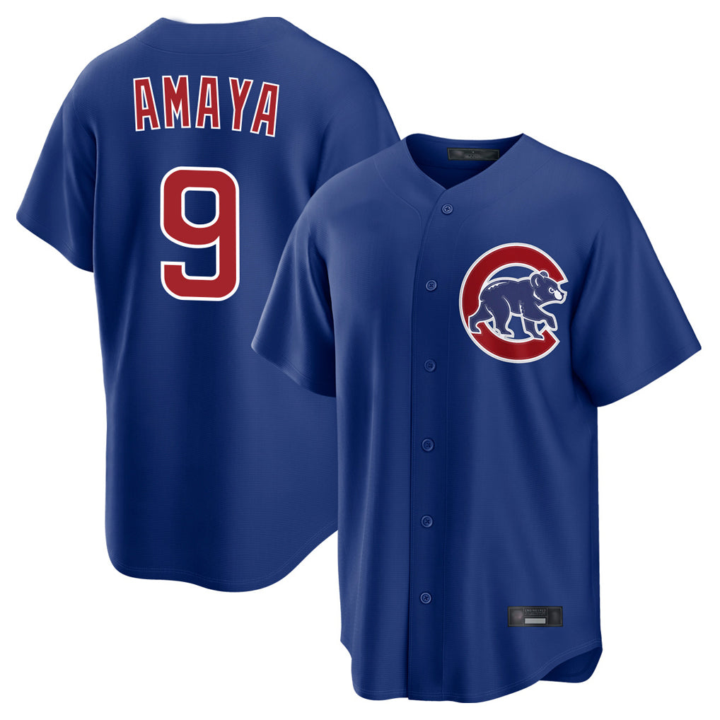 C.Cubs #9 Miguel Amaya Player Royal Home Game Edoa Stitched Jerseys