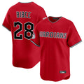C.Guardians #28 Tanner Bibee Player Red Limited Home Edoa Stitched Jerseys