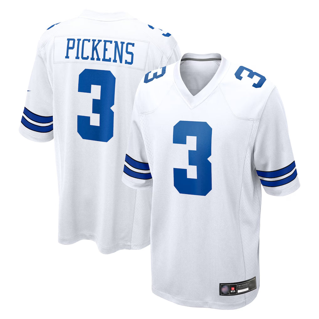 D.Cowboys #3 George Pickens Player White Home Game Edoa Stitched Jerseys