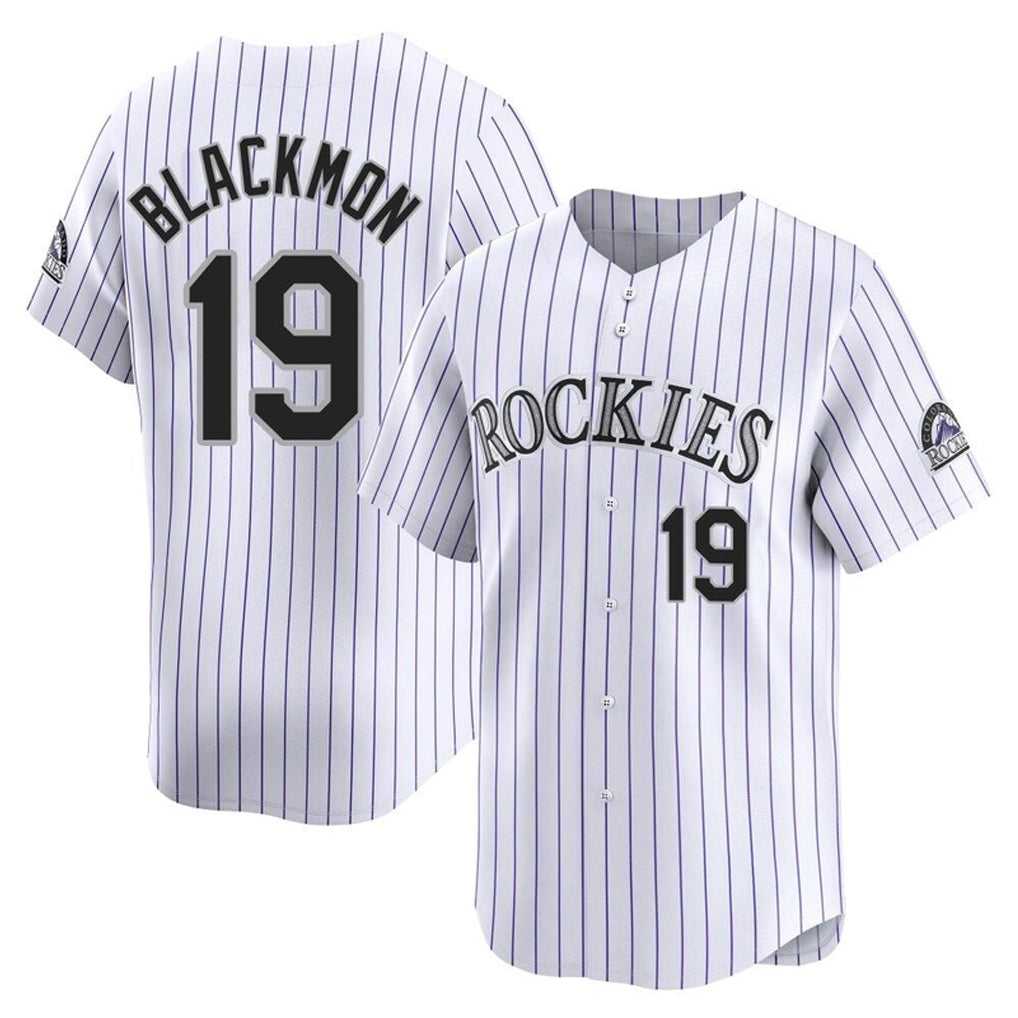 C.Rockies #19 Charlie Blackmon Player White Limited Home Edoa Stitched Jerseys